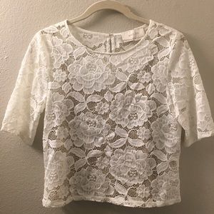 BHLDN Floral Crop Top